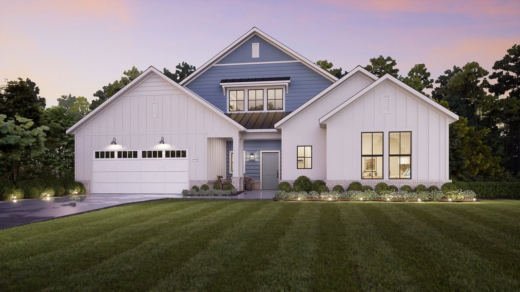Representative exterior photo of a completed home built from the Provenance by Epcon Communities in The Courtyards at Redbud Lane, Holly Springs, GA (Image 16).