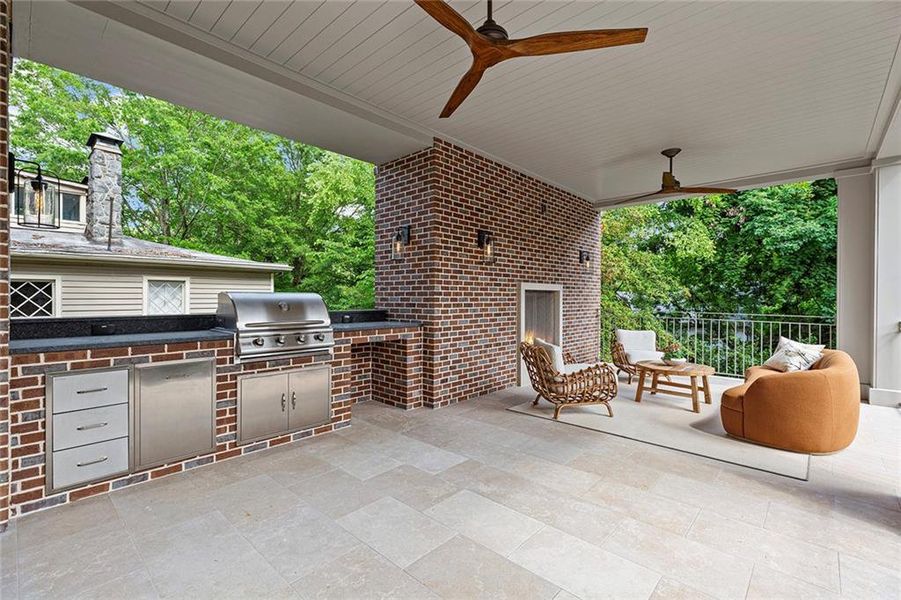 Exterior details and patio area of a home in , Atlanta (Image 4). Exterior details and patio area of a home in , Atlanta (Image 4).