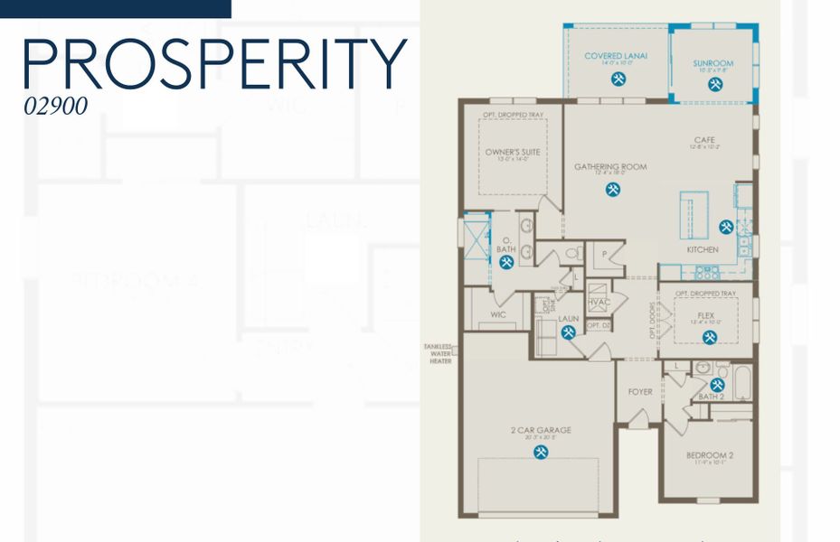 2D floor plan layout of this home in Costa Pointe, Vero Beach, FL (Image 2).
