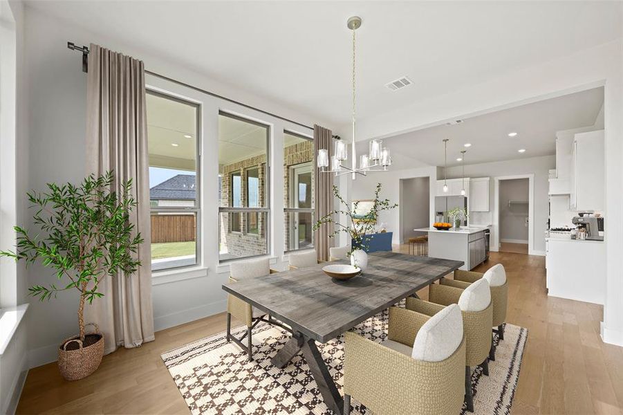 Furnished interior view inside a new home in Chatham Reserve, Providence Village (Image 9).