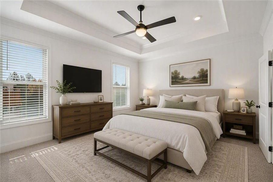 Furnished interior view inside a new home in Waterhaven, Cumming (Image 9).
