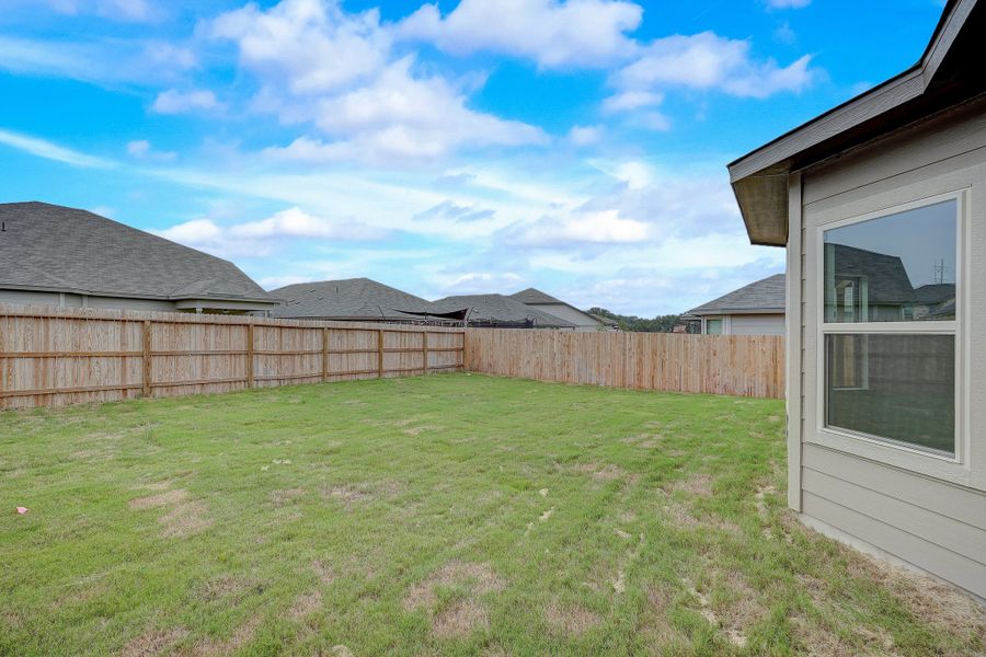 Backyard in the Pearl floorplan at a Meritage Homes community.