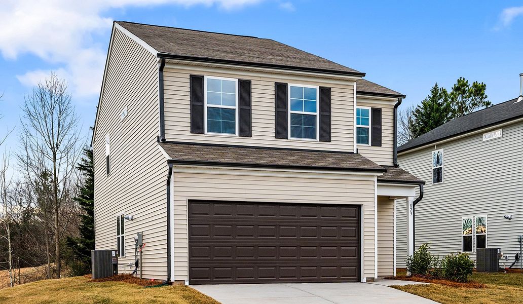 Front exterior of a new home in Bell West, Kernersville, NC, highlighting curb appeal (Image 22).