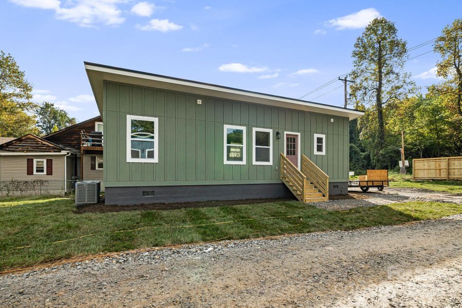 Exterior details and patio area of a home in , Asheville (Image 23). Exterior details and patio area of a home in , Asheville (Image 23).