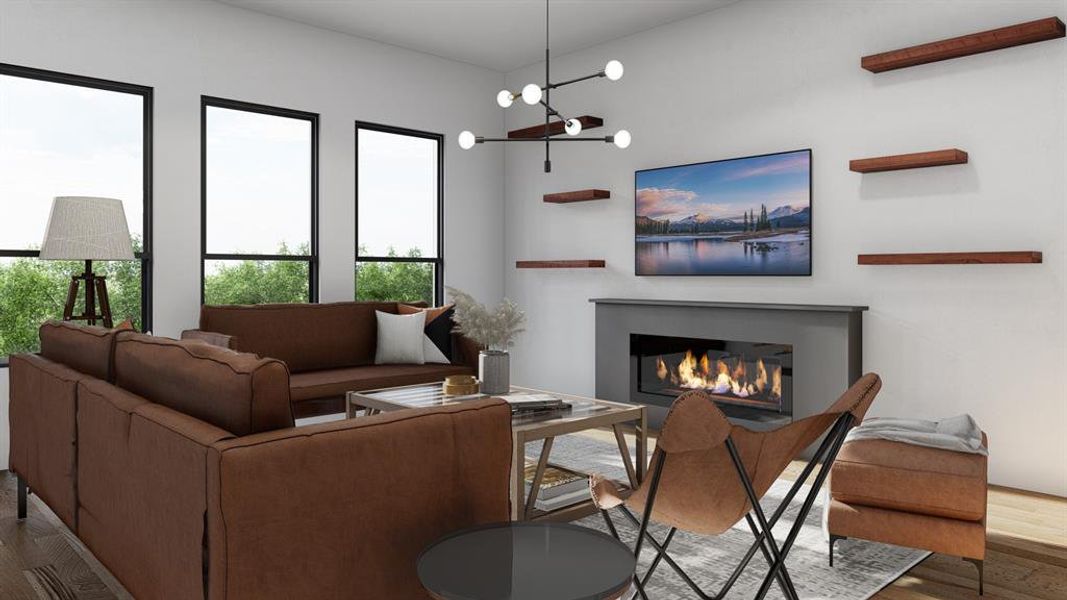 Furnished interior view inside a new home in , Irving (Image 16).