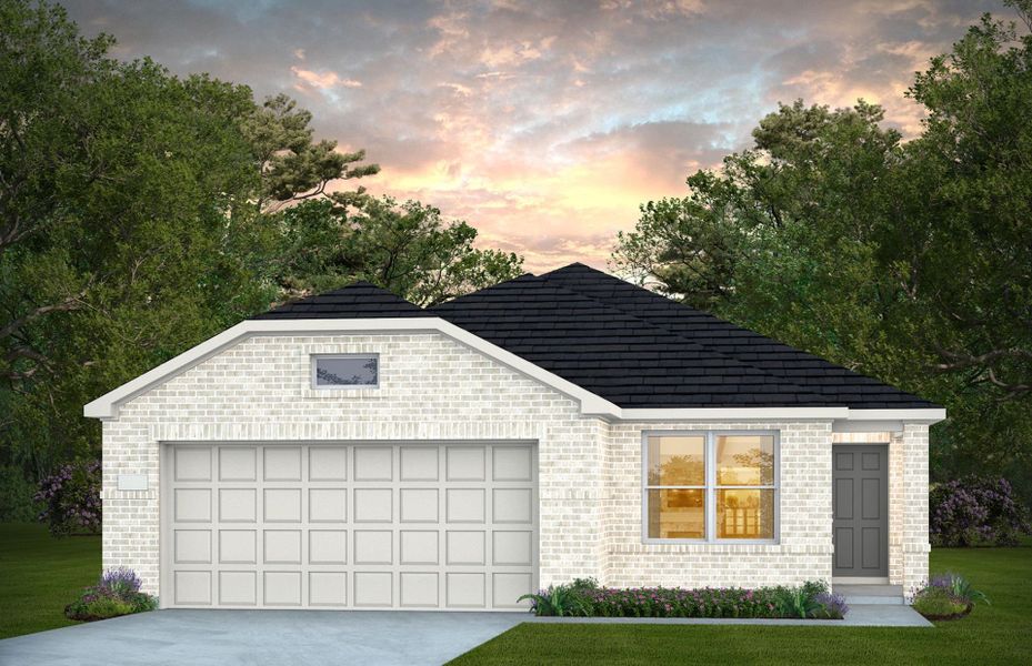 Representative exterior photo of a completed home built from the Chatfield by Centex in Pinara Pines, Conroe, TX (Image 9). Representative exterior photo of a completed home built from the Chatfield by Centex in Pinara Pines, Conroe, TX (Image 9).
