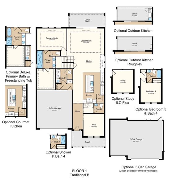 2D floor plan layout of this home in Skye Ranch Community Group Page, Sarasota, FL (Image 6).