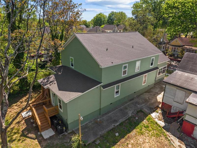 Exterior details and patio area of a home in , Atlanta (Image 37).