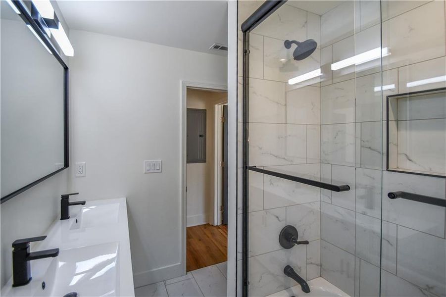 Close-up of interior finishes inside a home in , Atlanta (Image 21).