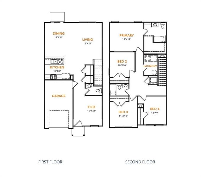 2D floor plan layout of this home in Colony Park, Eastland, TX (Image 2). 2D floor plan layout of this home in Colony Park, Eastland, TX (Image 2).
