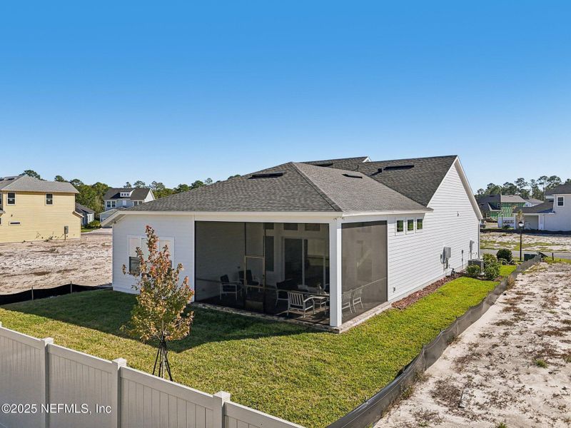Exterior details and patio area of a home in Seabrook Village II, Ponte Vedra (Image 35). Exterior details and patio area of a home in Seabrook Village II, Ponte Vedra (Image 35).