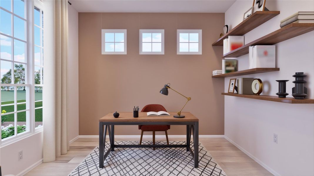 Furnished interior view inside a new home in Samara: Wentworth, League City (Image 21).