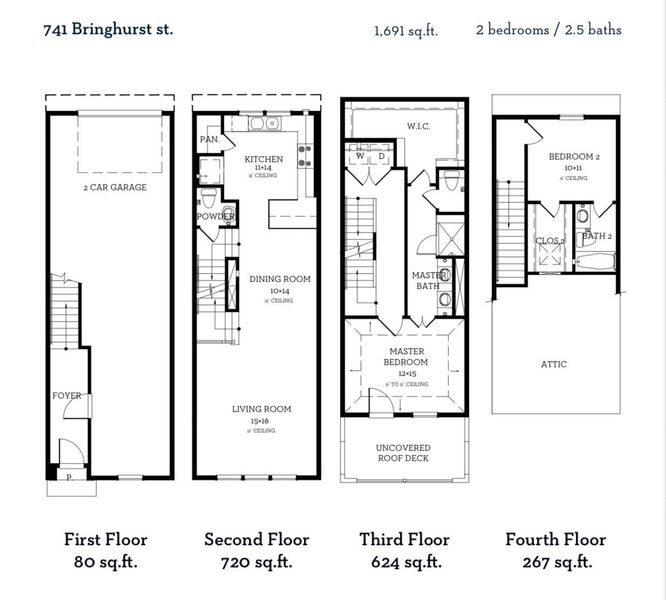 Floor plan for 741 Bringhurst St