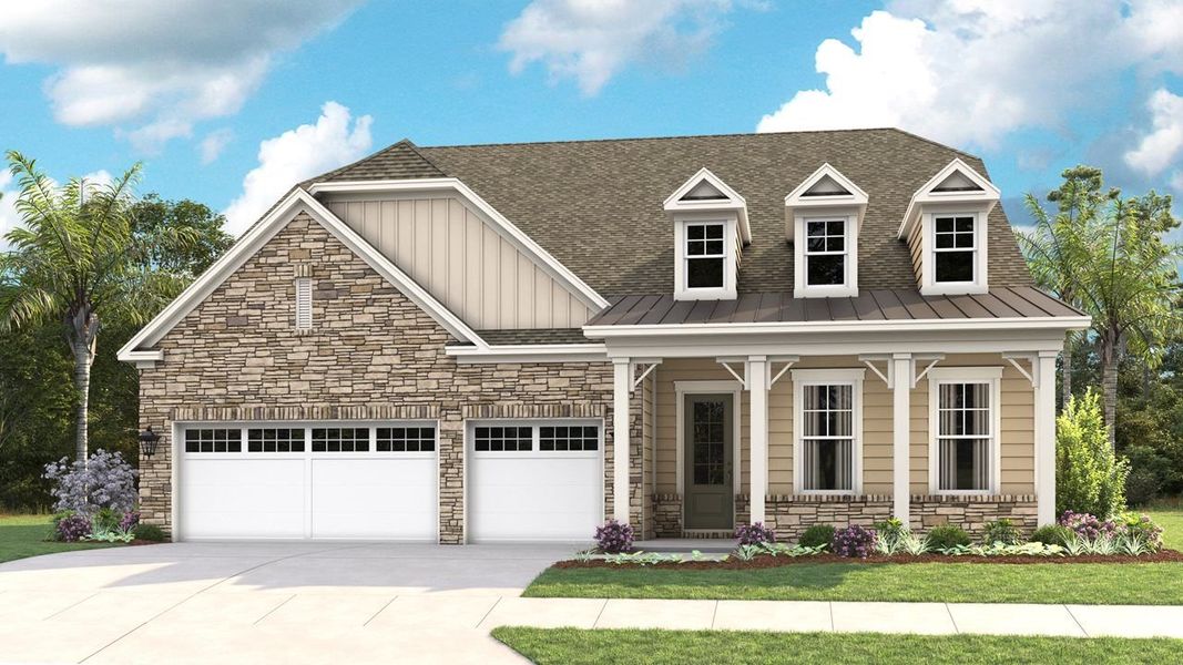 CS-Farmhouse Stone Elevation
