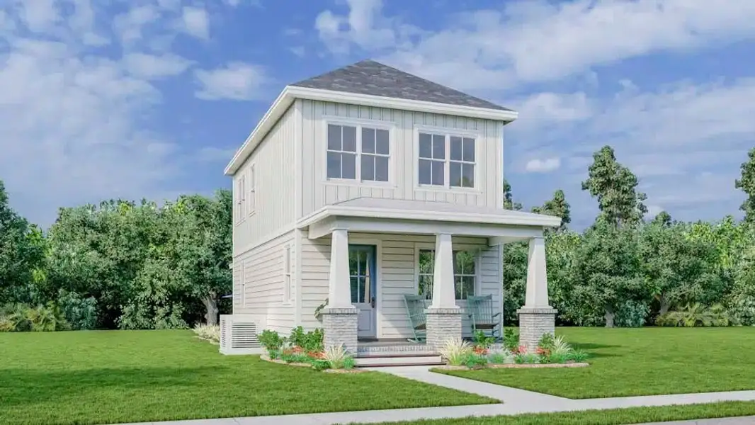 Representative exterior photo of a completed home built from the The Hoke by New Leaf Builders in Riverlights, Wilmington, NC (Image 5). Representative exterior photo of a completed home built from the The Hoke by New Leaf Builders in Riverlights, Wilmington, NC (Image 5).