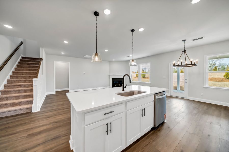 Furnished interior view inside a new home in Monroe Preserve, Chapin (Image 12).
