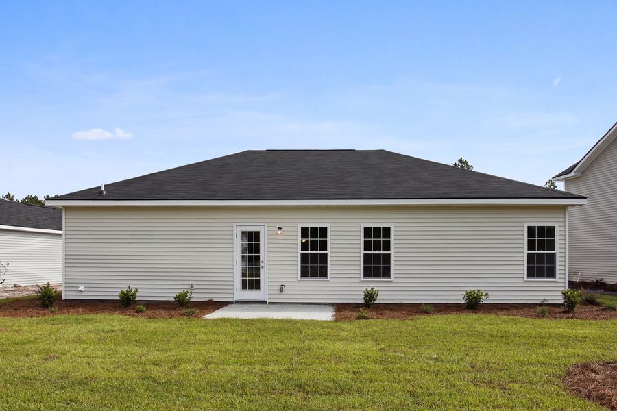 Representative exterior details of a home built from the The Stafford by RTS Homes in The Pointe at Villages on Marne, Hinesville (Image 4).