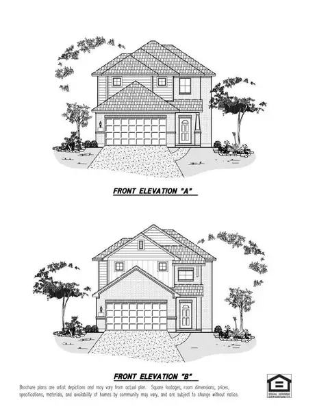 Exterior rendering of this home design in Mill Creek Trails, Magnolia, TX (Image 3).