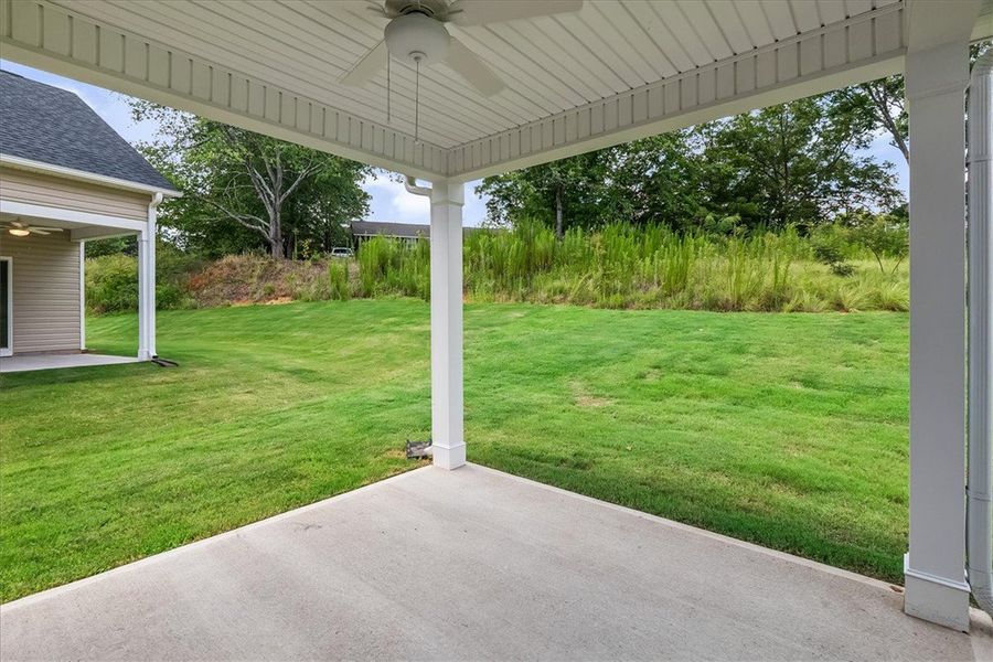 Exterior details and patio area of a home in Brownstone Park, Easley (Image 2).