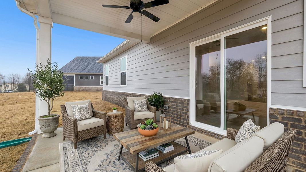 Representative exterior details of a home built from the Dijon B by D.R. Horton in Harvest Point, Spring Hill (Image 3). Representative exterior details of a home built from the Dijon B by D.R. Horton in Harvest Point, Spring Hill (Image 3).