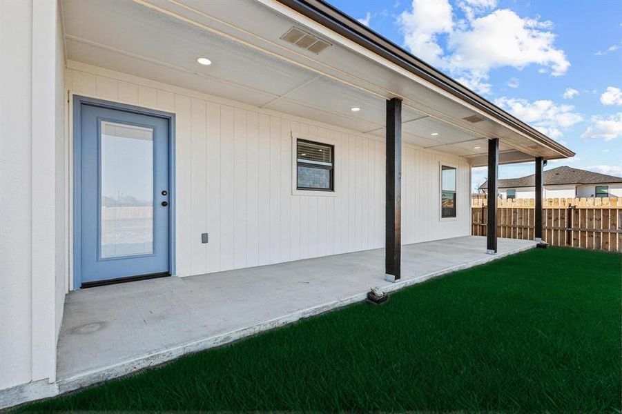 Exterior details and patio area of a home in , Brookston (Image 3).