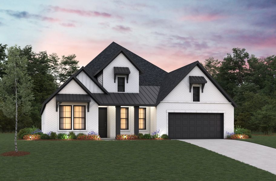 Representative exterior photo of a completed home built from the Kerrville by Beazer Homes in Amira: Hilltop Collection, Tomball, TX (Image 18). Representative exterior photo of a completed home built from the Kerrville by Beazer Homes in Amira: Hilltop Collection, Tomball, TX (Image 18).