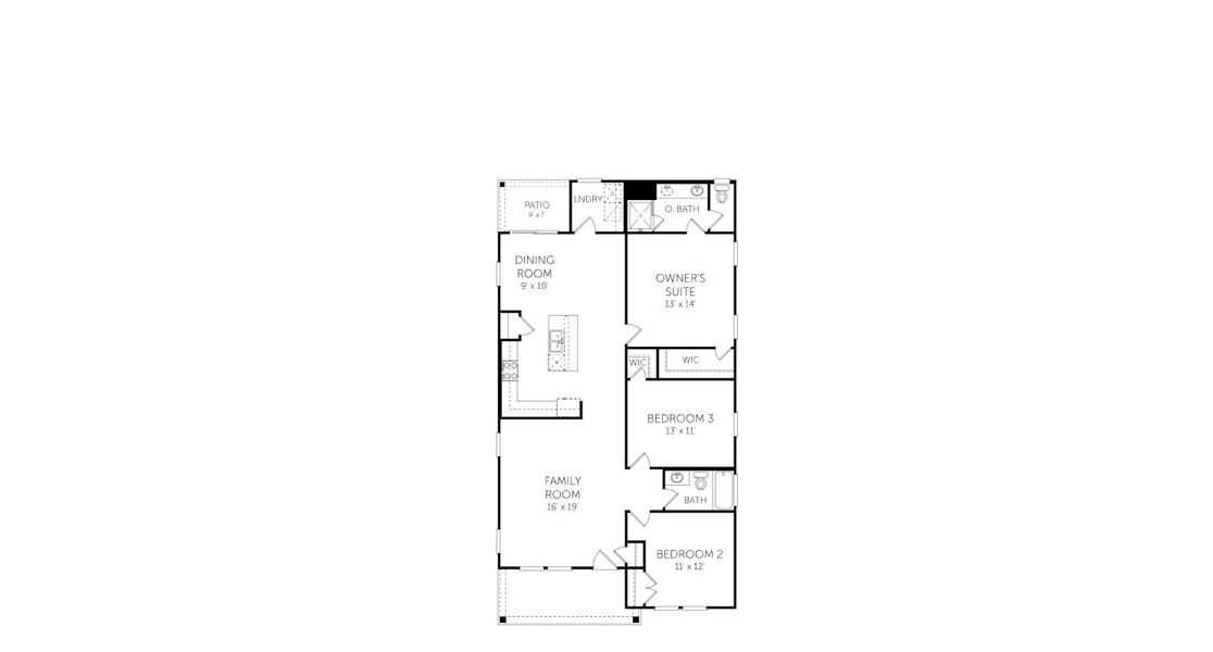 2D floor plan layout of this home in Castlewood, Taylor, TX (Image 4).