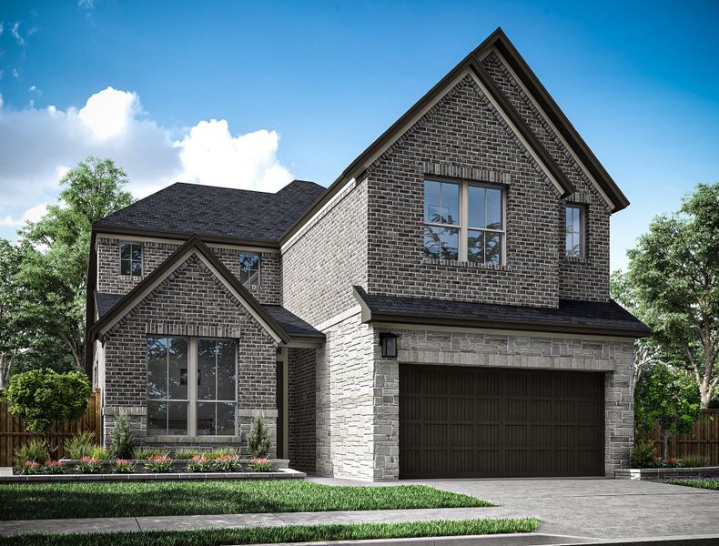 Representative exterior photo of a completed home built from the Longspur by Tri Pointe Homes in Clopton Farms, Montgomery, TX (Image 21). Representative exterior photo of a completed home built from the Longspur by Tri Pointe Homes in Clopton Farms, Montgomery, TX (Image 21).