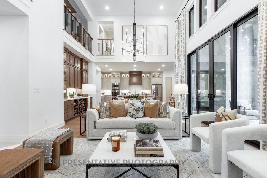 Furnished interior view inside a new home in Santa Rita Ranch: 90ft. lots, Liberty Hill (Image 33).