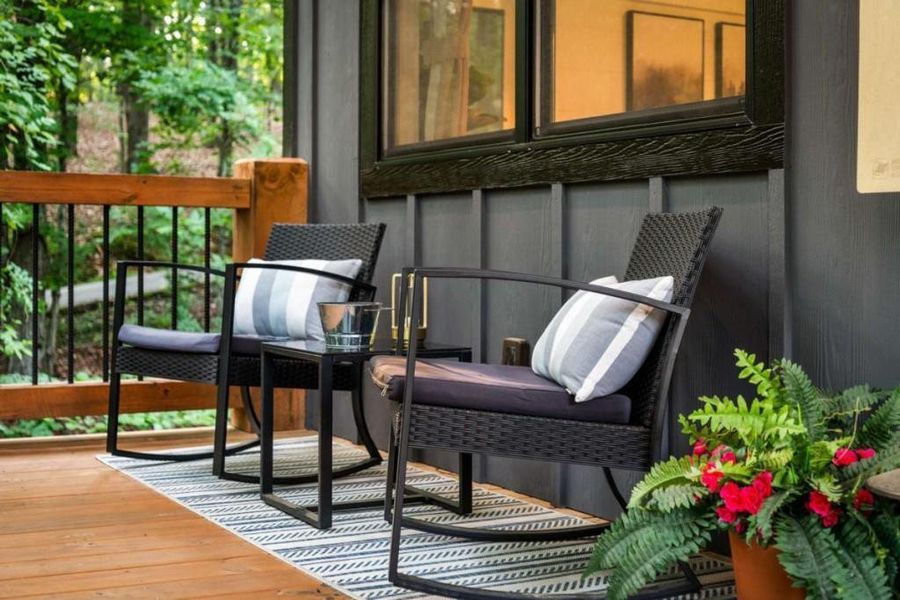 Exterior details and patio area of a home in , Morganton (Image 22).