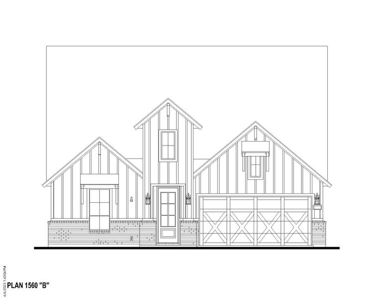 Plan 1560 Elevation B Plan 1560 Elevation B