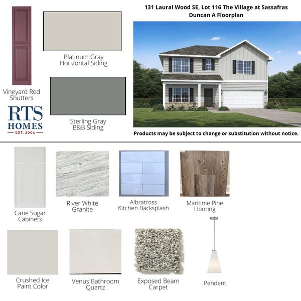 2D floor plan layout of this home in The Village at Sassafras, Allenhurst, GA (Image 3).