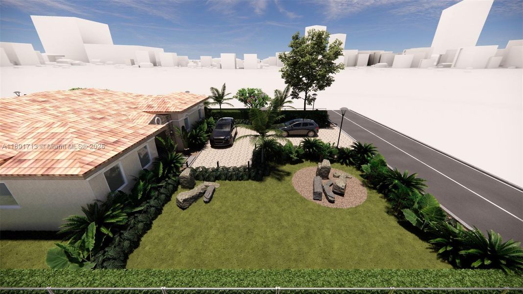 Exterior details and patio area of a home in , Miami Shores (Image 12). Exterior details and patio area of a home in , Miami Shores (Image 12).