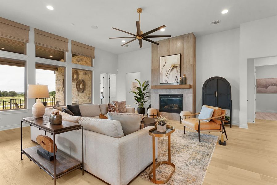 Furnished interior view inside a new home in The Colony- Pine Cove, Bastrop (Image 2).