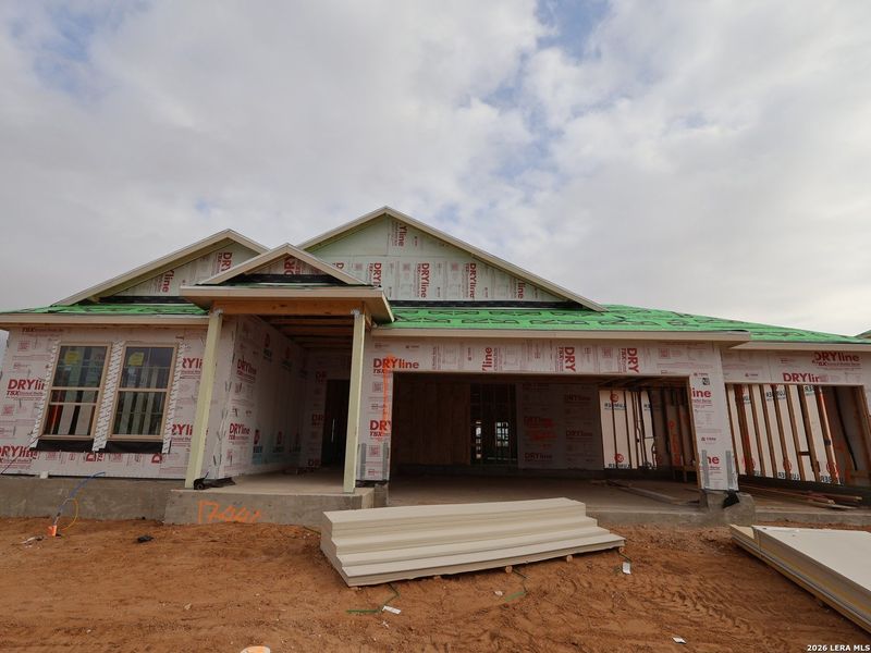 In-progress construction of a new home in Hickory Ridge, Elmendorf, TX (Image 30).