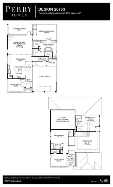 Floor Plan for 2675S