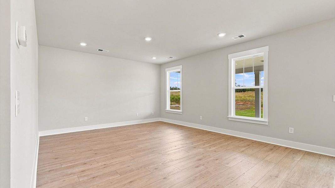Accomplished layout centers around a spacious family room with exceptional flow and flexibility Accomplished layout centers around a spacious family room with exceptional flow and flexibility
