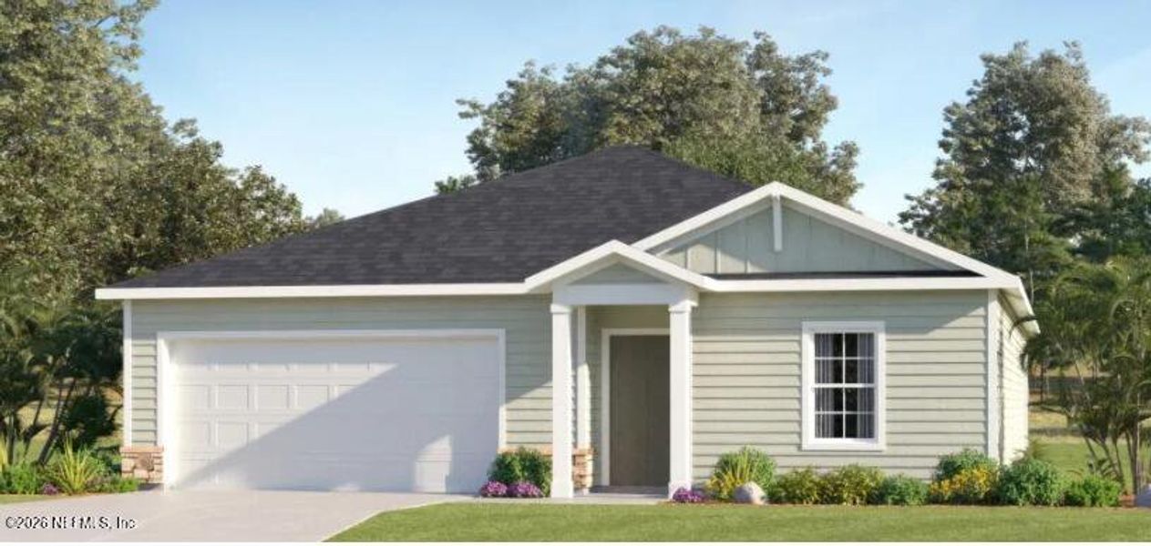 Front exterior of a new home in , Green Cove Springs, FL, highlighting curb appeal (Image 1). Front exterior of a new home in , Green Cove Springs, FL, highlighting curb appeal (Image 1).