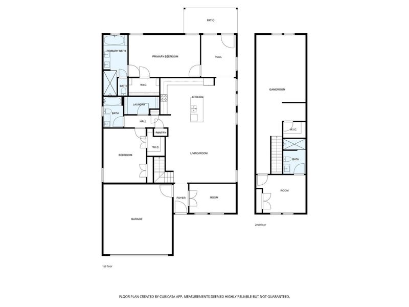 Floor plan by CUBICASA APP-Measurements deemed reliable but not guaranteed.