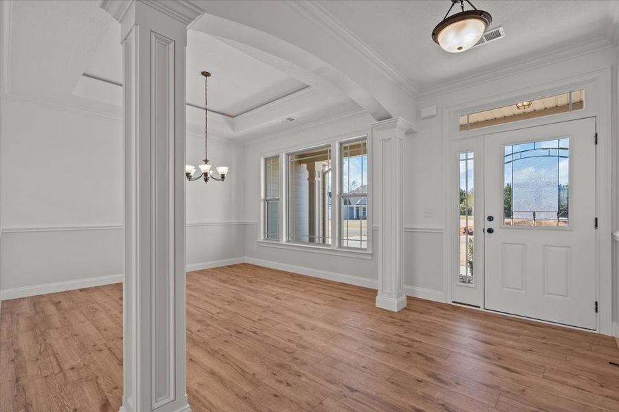 Representative unfurnished interior of a home built from the Converse by Enchanted Homes in Messer Farms, Inman (Image 14).