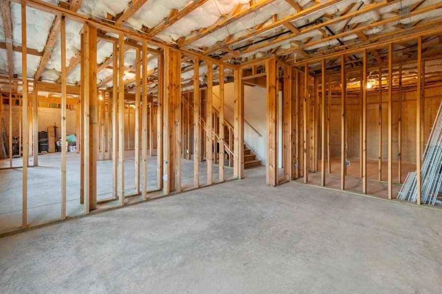 In-progress construction of a new home in , Flowery Branch, GA (Image 56).