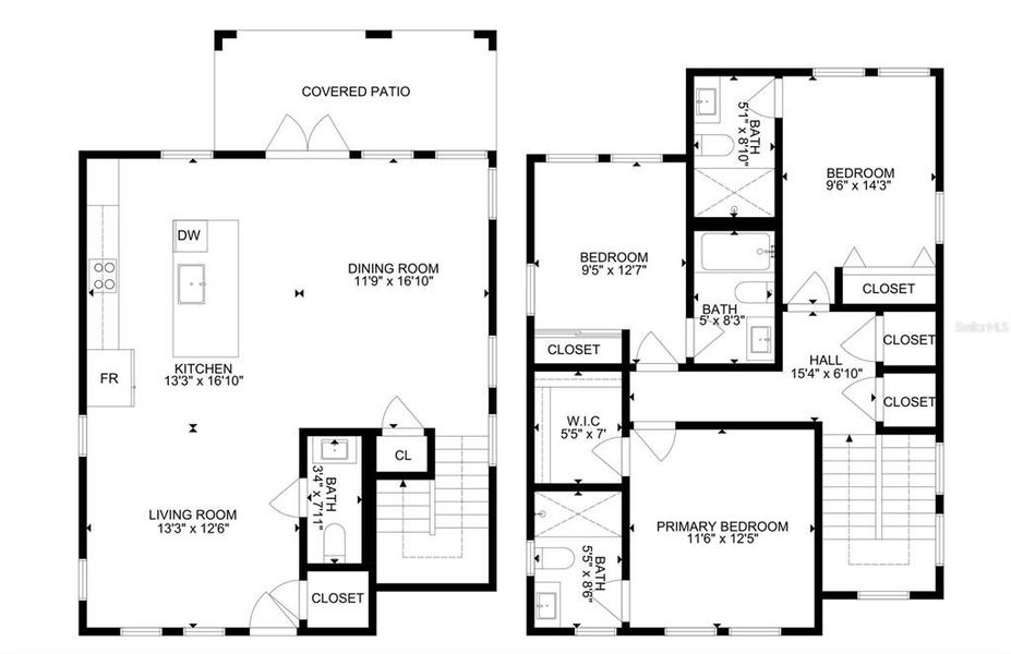 2D floor plan layout of this home in , St. Petersburg, FL (Image 4).