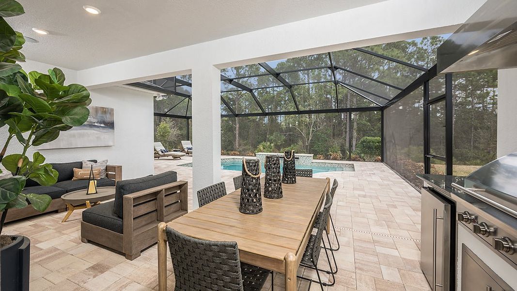 Representative exterior details of a home built from the Lazio II by Taylor Morrison in Center Lake Ranch Community Group Page, St. Cloud (Image 4).