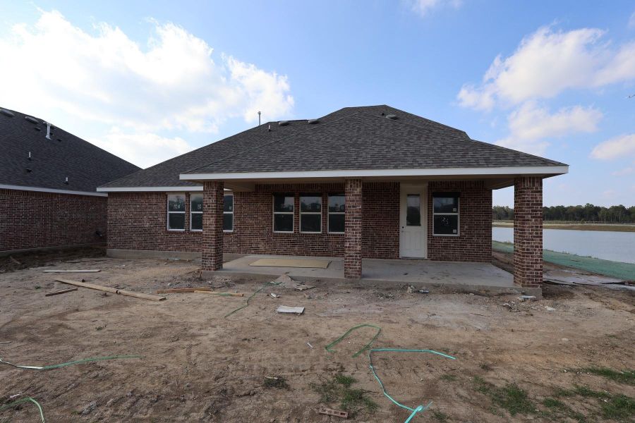 Backyard with covered patio - still under construction!