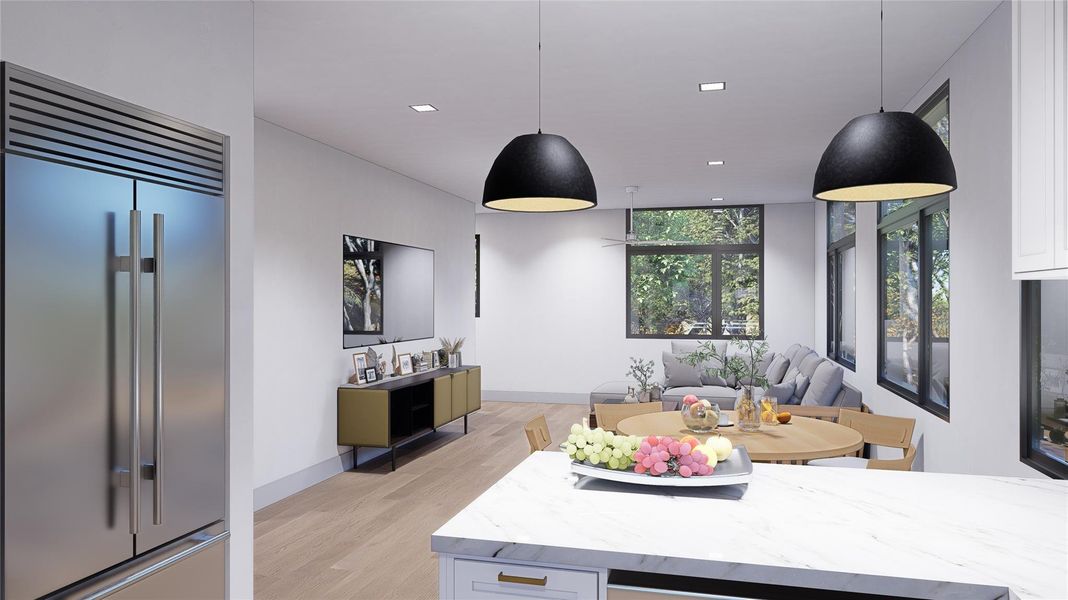 Furnished interior view inside a new home in , Austin (Image 3). Furnished interior view inside a new home in , Austin (Image 3).