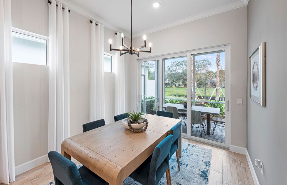 Furnished interior view inside a new home in Del Webb Tradition, Port St. Lucie (Image 9).