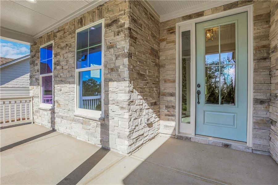 Exterior details and patio area of a home in Cambridge, Flowery Branch (Image 2).