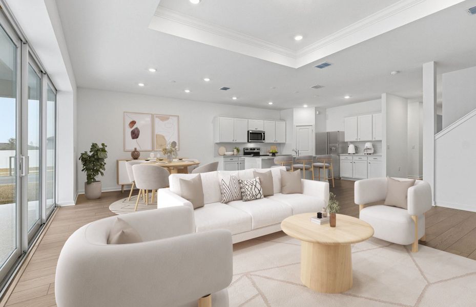 Furnished interior view inside a new home in Pioneer Ranch, Ocala (Image 10).
