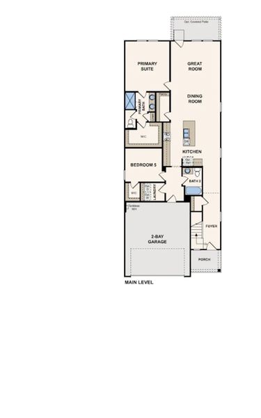 2D floor plan layout for the Bristol by Century Communities in Riverwood Ranch, Angleton, TX (Image 3). 2D floor plan layout for the Bristol by Century Communities in Riverwood Ranch, Angleton, TX (Image 3).