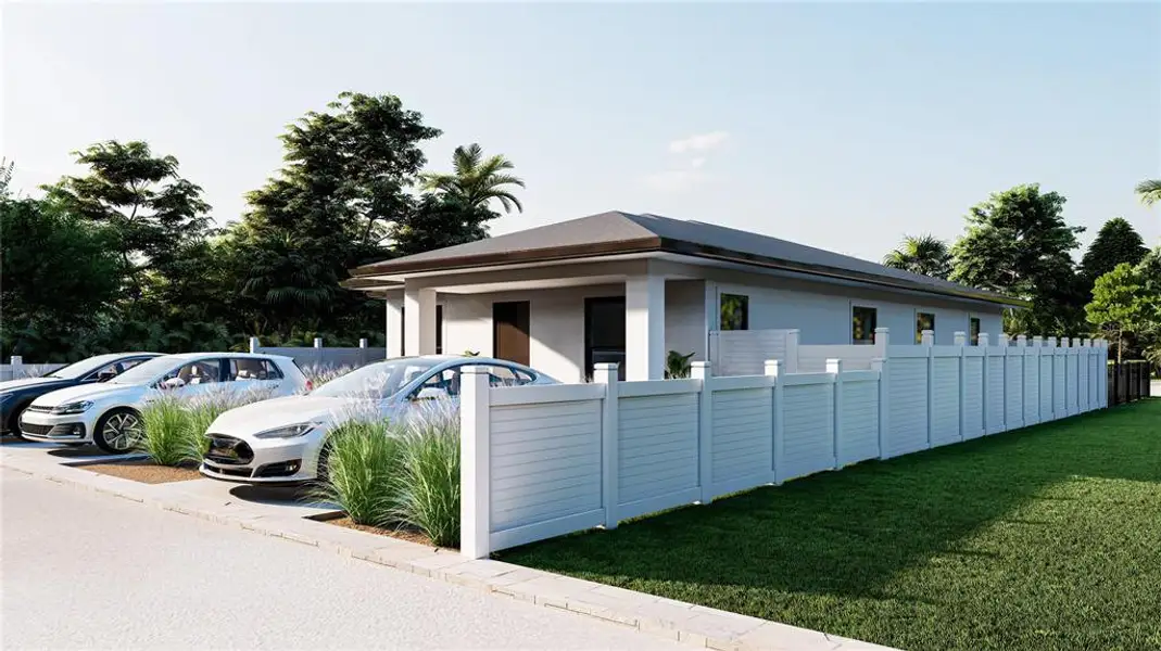 Exterior details and patio area of a home in , St. Petersburg (Image 6).